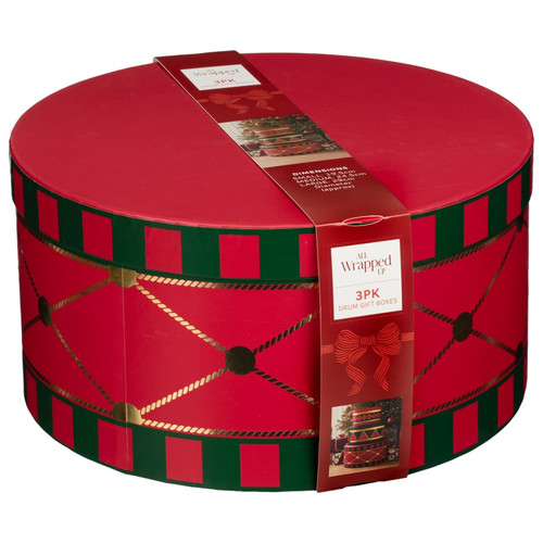Christmas drum gift boxes - christmas,
